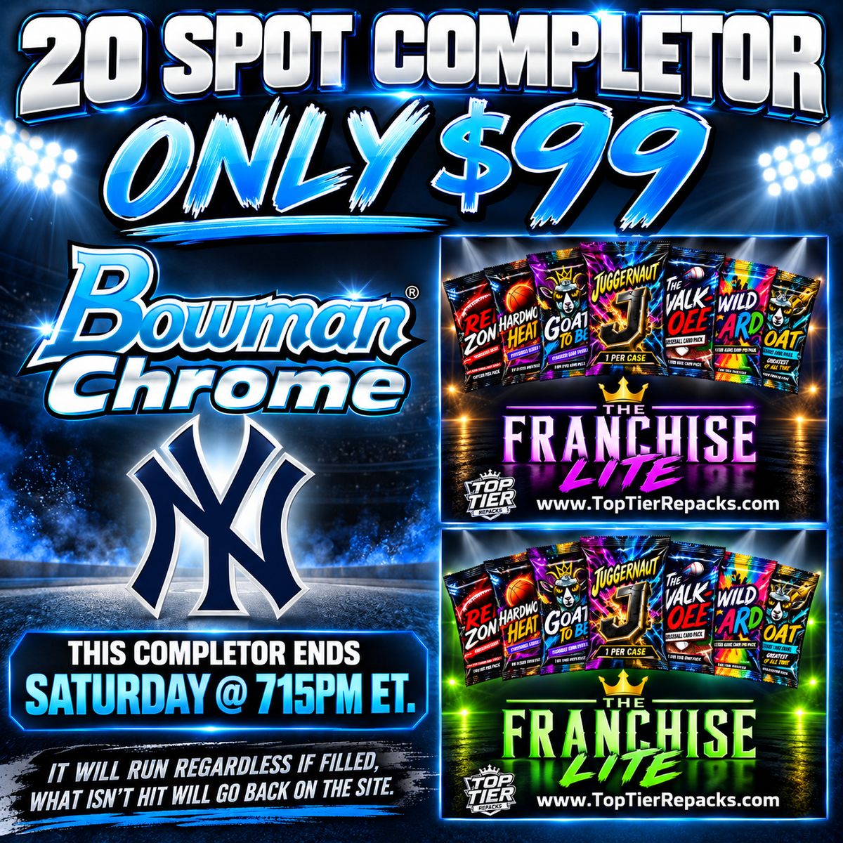 ➡️ 20 Spot Completor (Excellent Value! ONLY $99) *** Completor ends at 715pm et