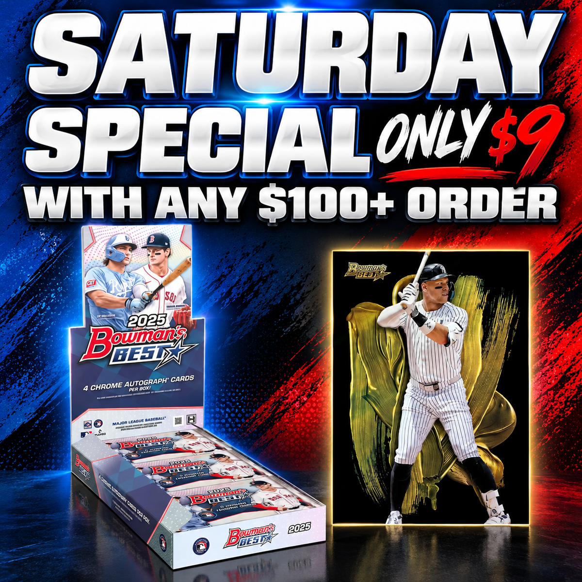 ⭐️ SATURDAY SPECIAL! BREAK #12070 - 2025 Bowman's Best Hobby (Random Team) *** Only $9 with any $100+ Order!