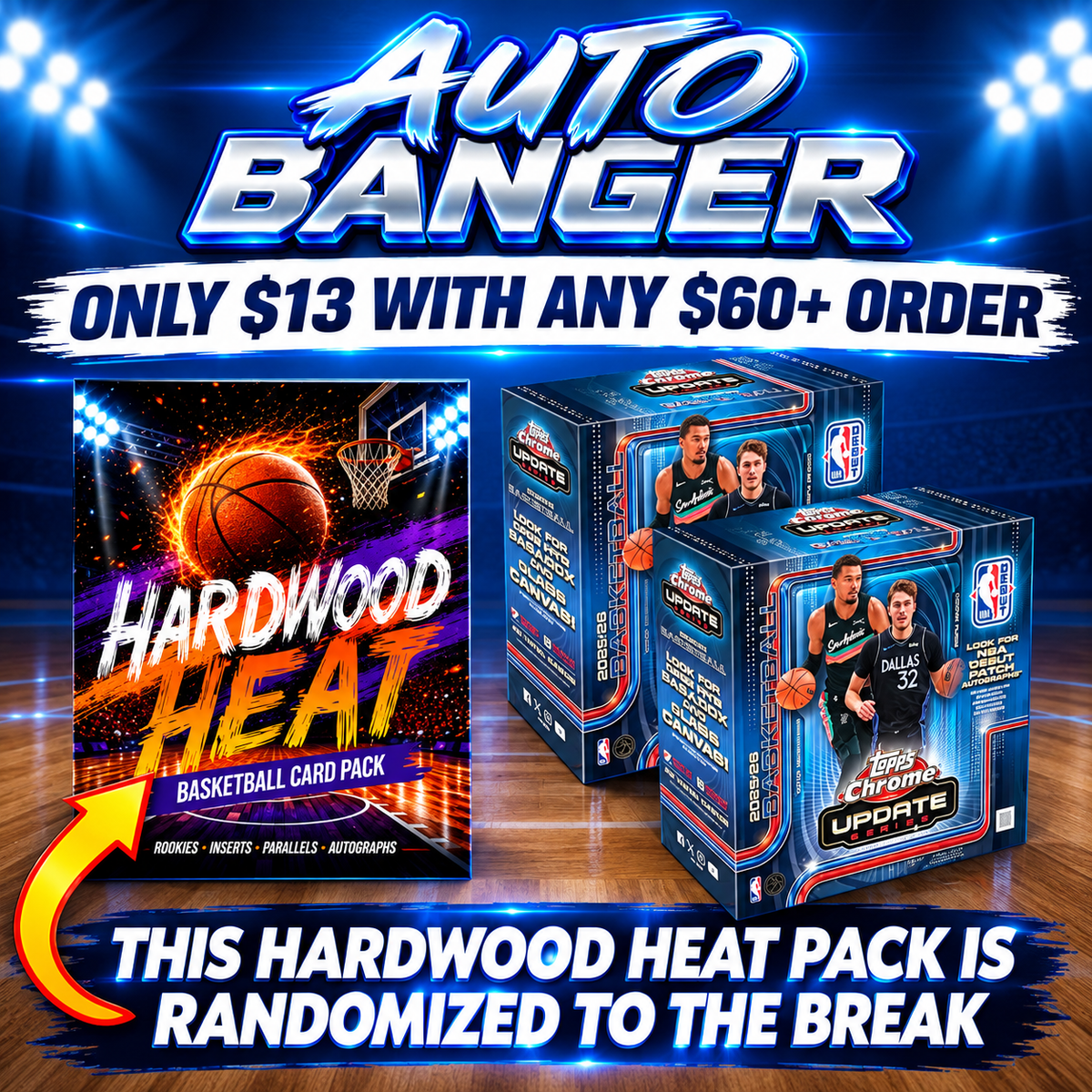 ⭐AUTO BANGER SPECIAL! BREAK #12104 - 2025/26 Topps Chrome Update Mega X 2 (Random Team) *** Only $13 with any $60+ Order!