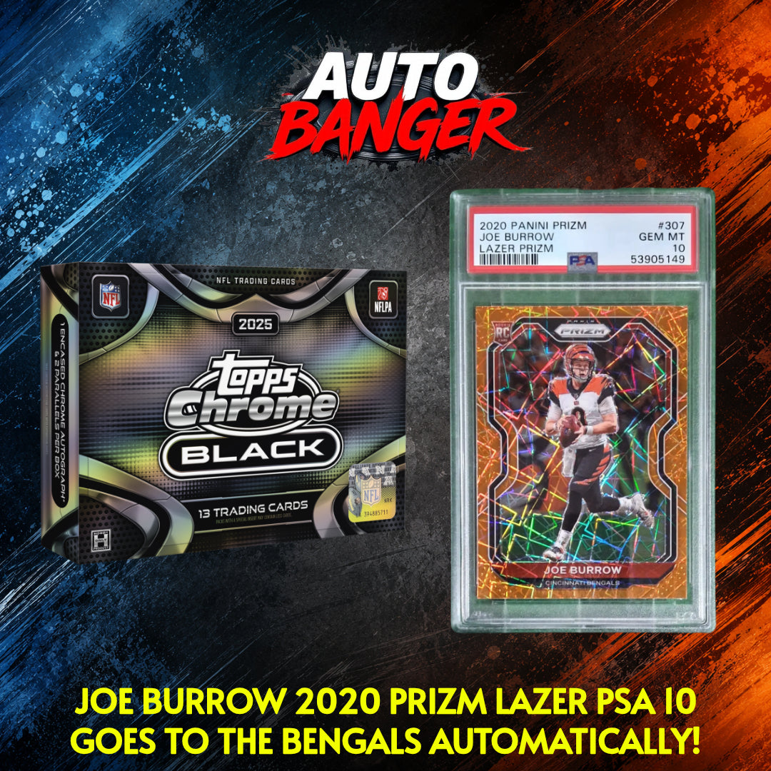 π AUTO BANGER! BREAK #11836 - 2026 Topps Chrome Black (Random Team) *** The Bengals get this Joe Burrow 2020 Prizm Lazer PSA 10 RC Automatically!