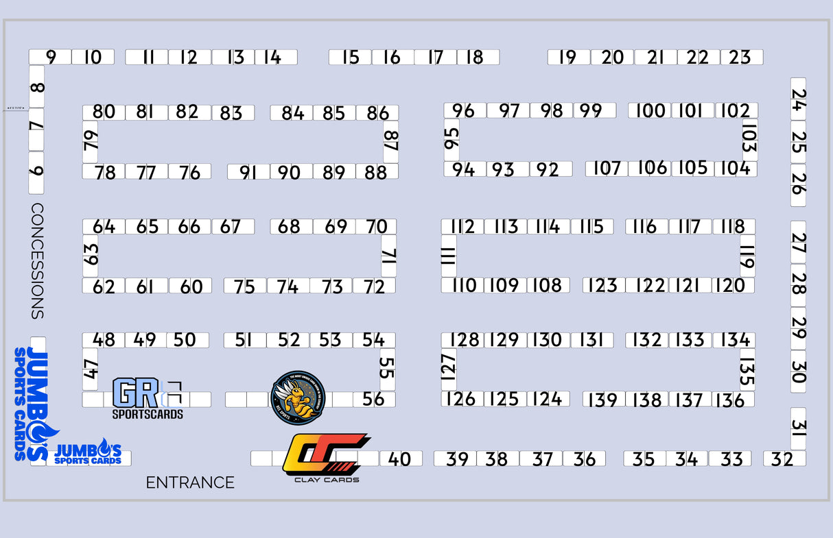 📅 Jumbo's 5th Anniversary Lima Card Show (January 24th & 25th, 2026) *** Pick Your Own Tables! - 8 ft tables
