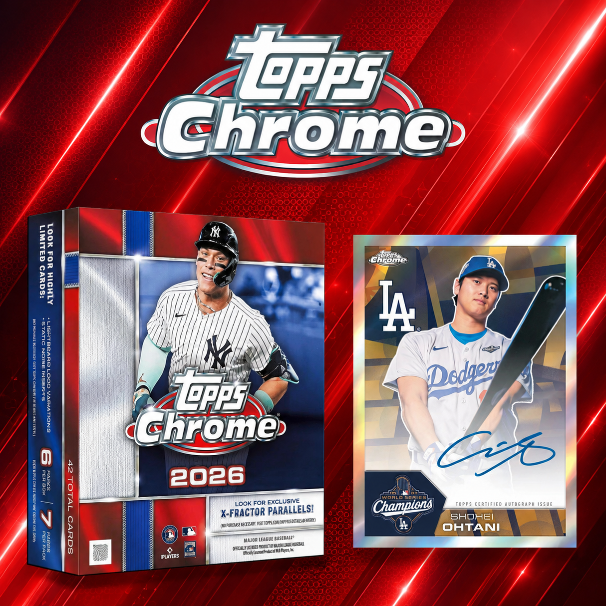⚾BREAK #11890 - 2026 Topps Chrome Mega Box x5 (Random Team)