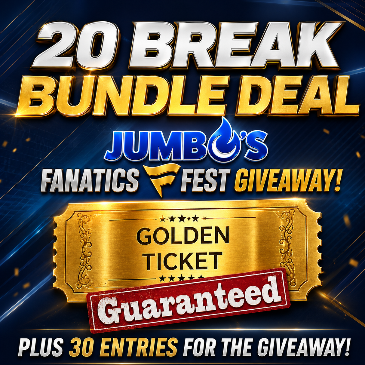 💥20 Breaks, 30 Spot Bundle Deal! (GOLDEN TICKET GUARANTEED!) *** Plus 30 Entries for the Giveaway!