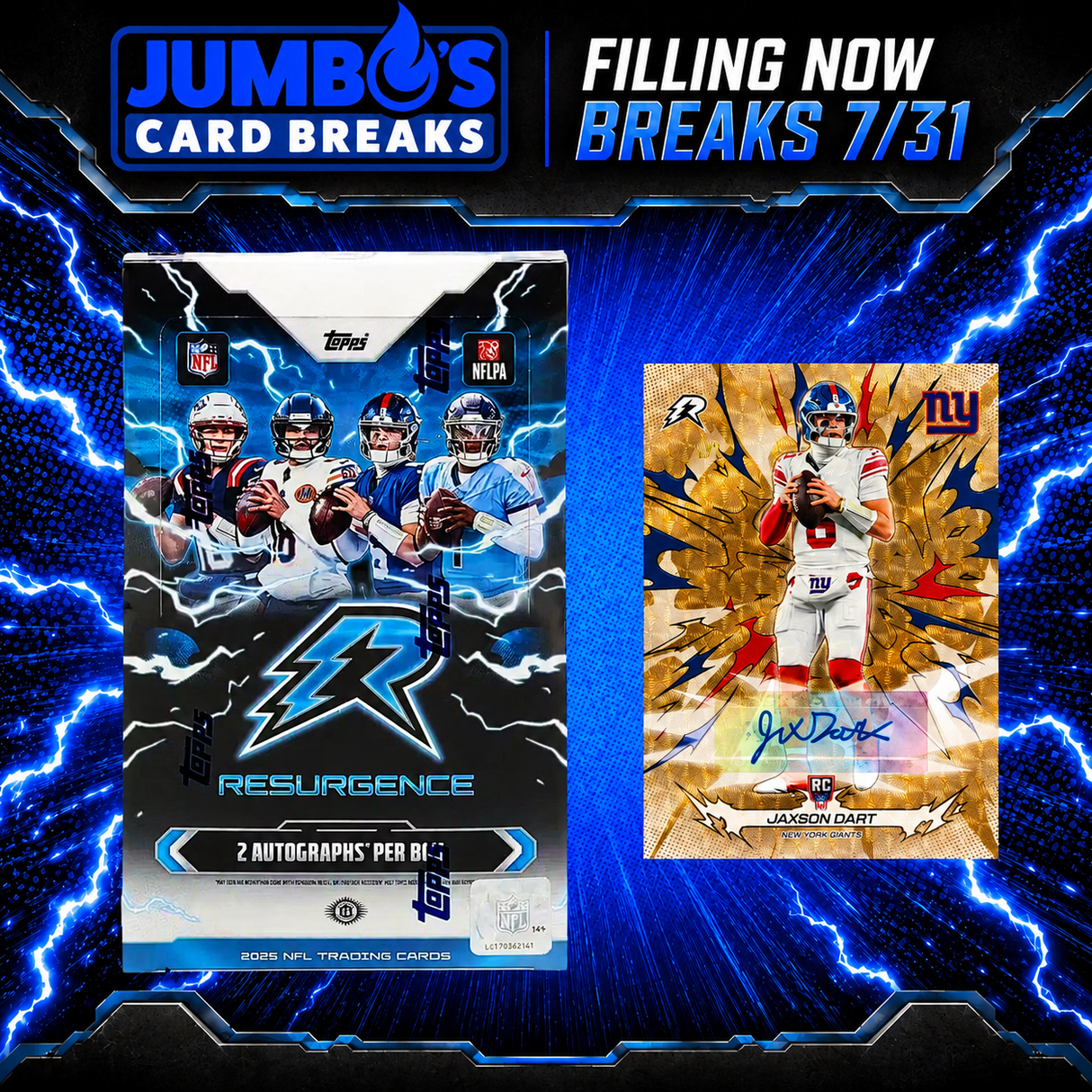 π NEW RELEASE! BREAK #11824 - 2025 Rersurgence Hobby (Random Team) *** Releases Friday, 7/31