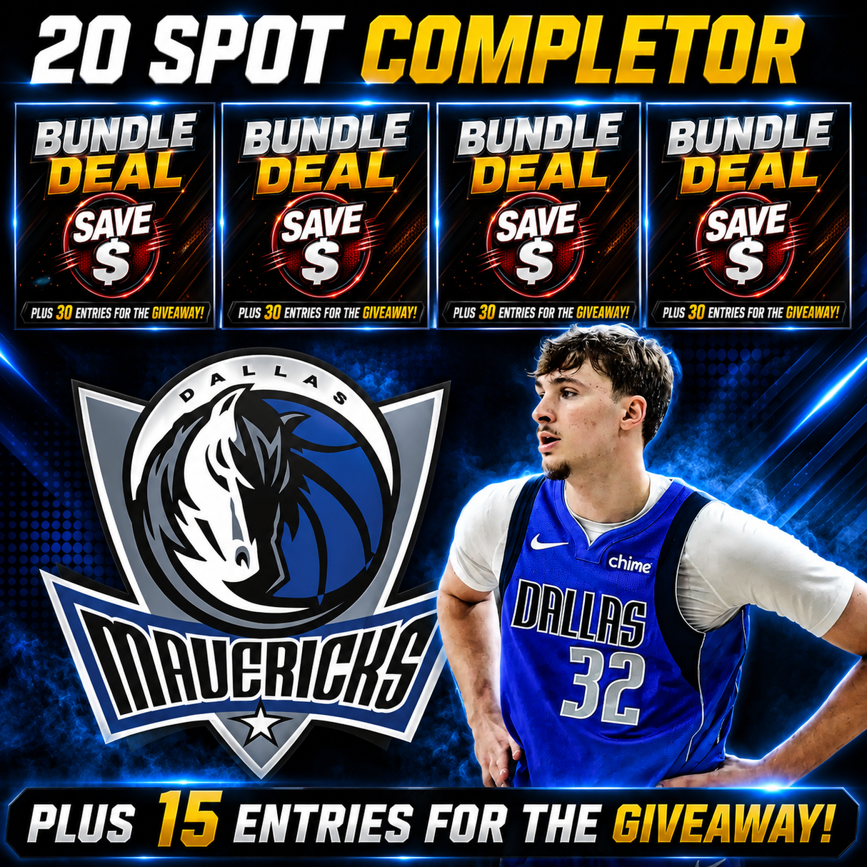➡️20 Spot Completor! (4 Bundles & The Mavericks in a 3 box mixer!) *** Plus 15 Entries for the Giveaway!