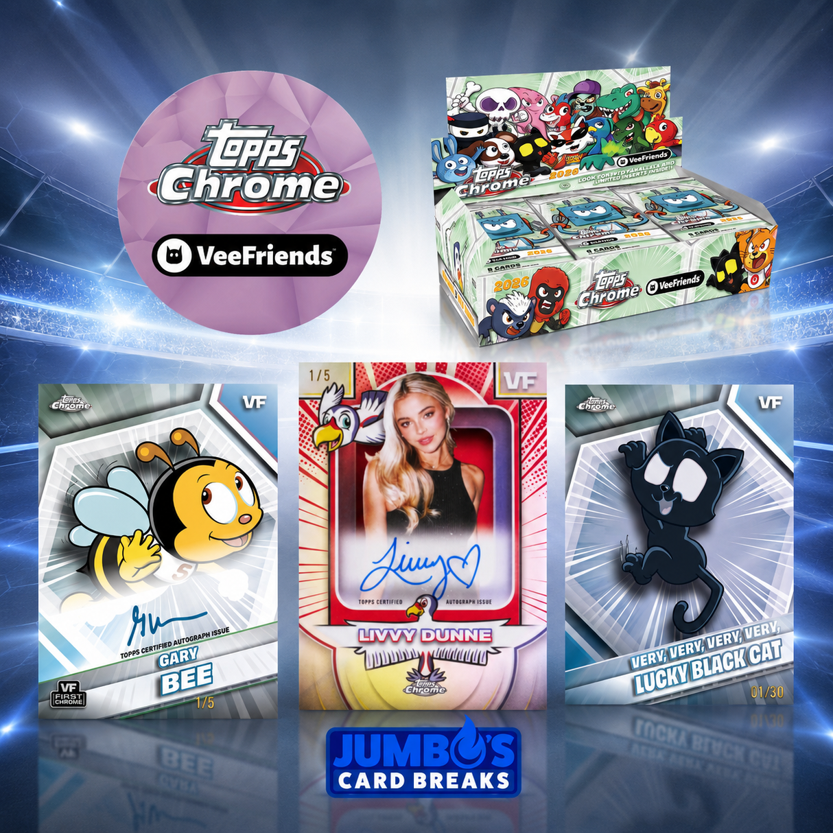 π NEW RELEASE! BREAK #11465 - 2026 Topps Chrome Veefriends Hobby (Random Letter)