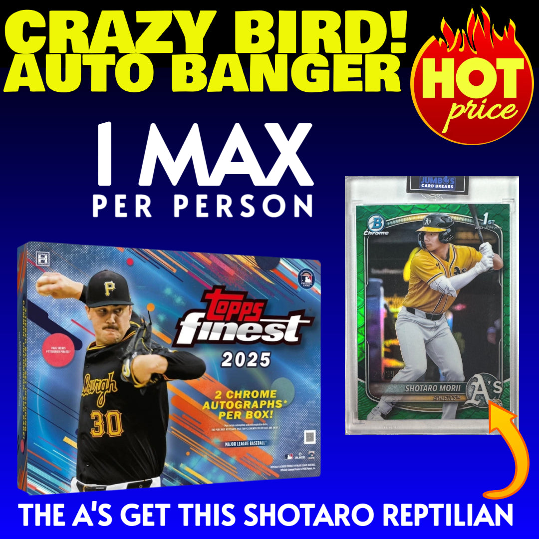 🤯Crazy Bird! BREAK #9969 - 2025 Topps Finest Hobby (Random Team) *** The A's get this Shotaro Morii Reptilian Automatically! 💯 (1 MAX PER PERSON)