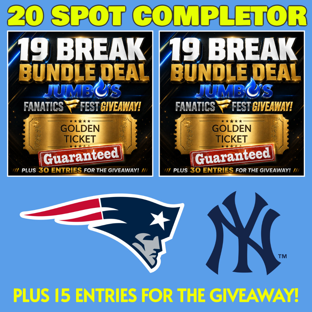 ➡️20 Spot Completor (2 Bundles with Golden Tickets! Patriots & Yankees) *** Plus 15 Entries for the Giveaway!