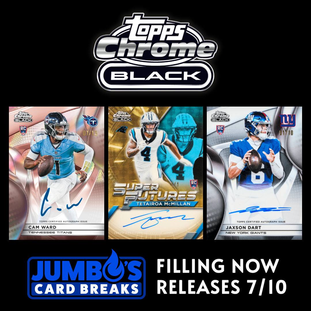 π NEW RELEASE! BREAK #11664 - 2025 Topps Chrome Black Full Case (Pick Your Team) *** Releases Friday 7/10