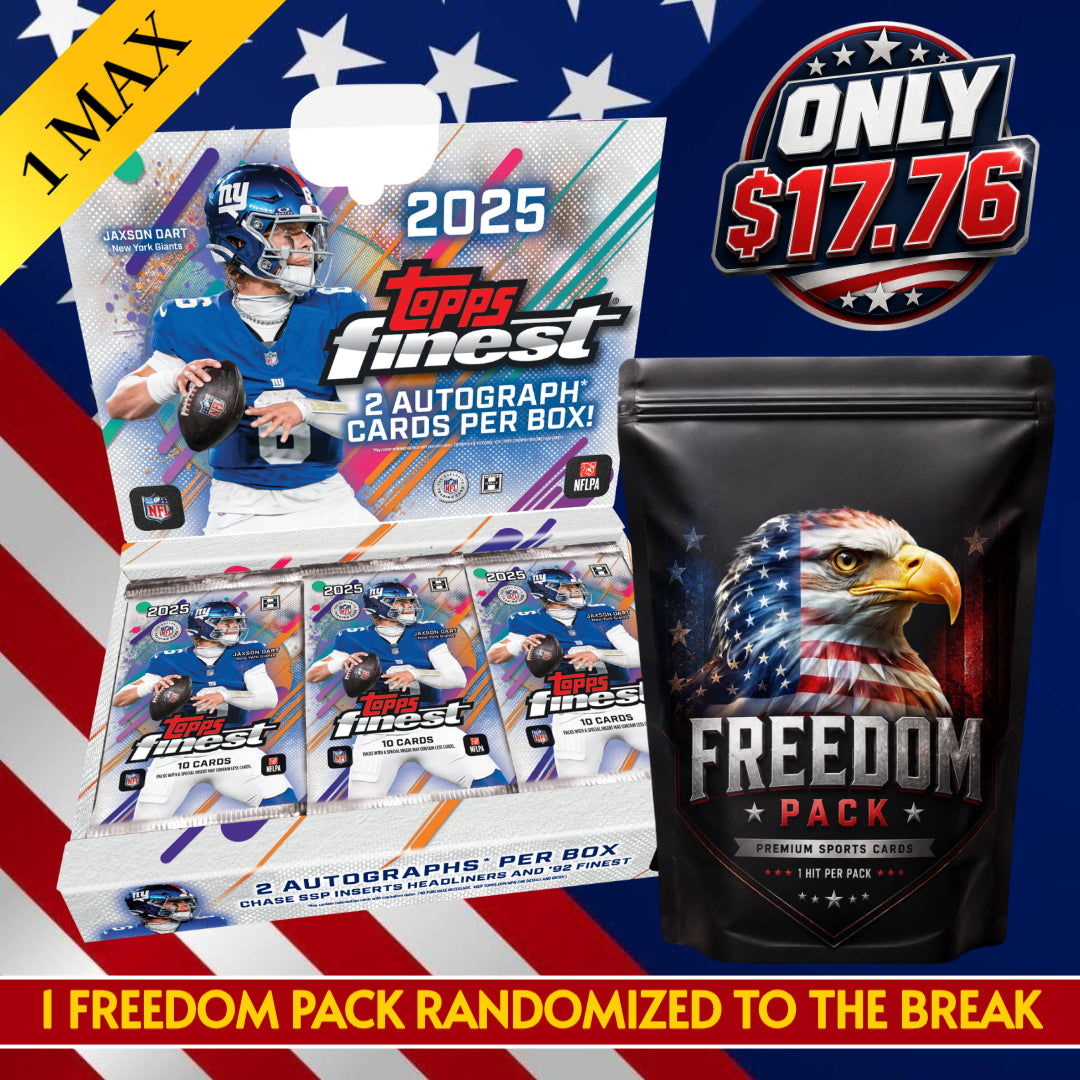 🦅 July 4th Special! BREAK #11613 - 2025 Topps Finest & 1 Freedom Pack (Random Team) *** 1 MAX PER PERSON