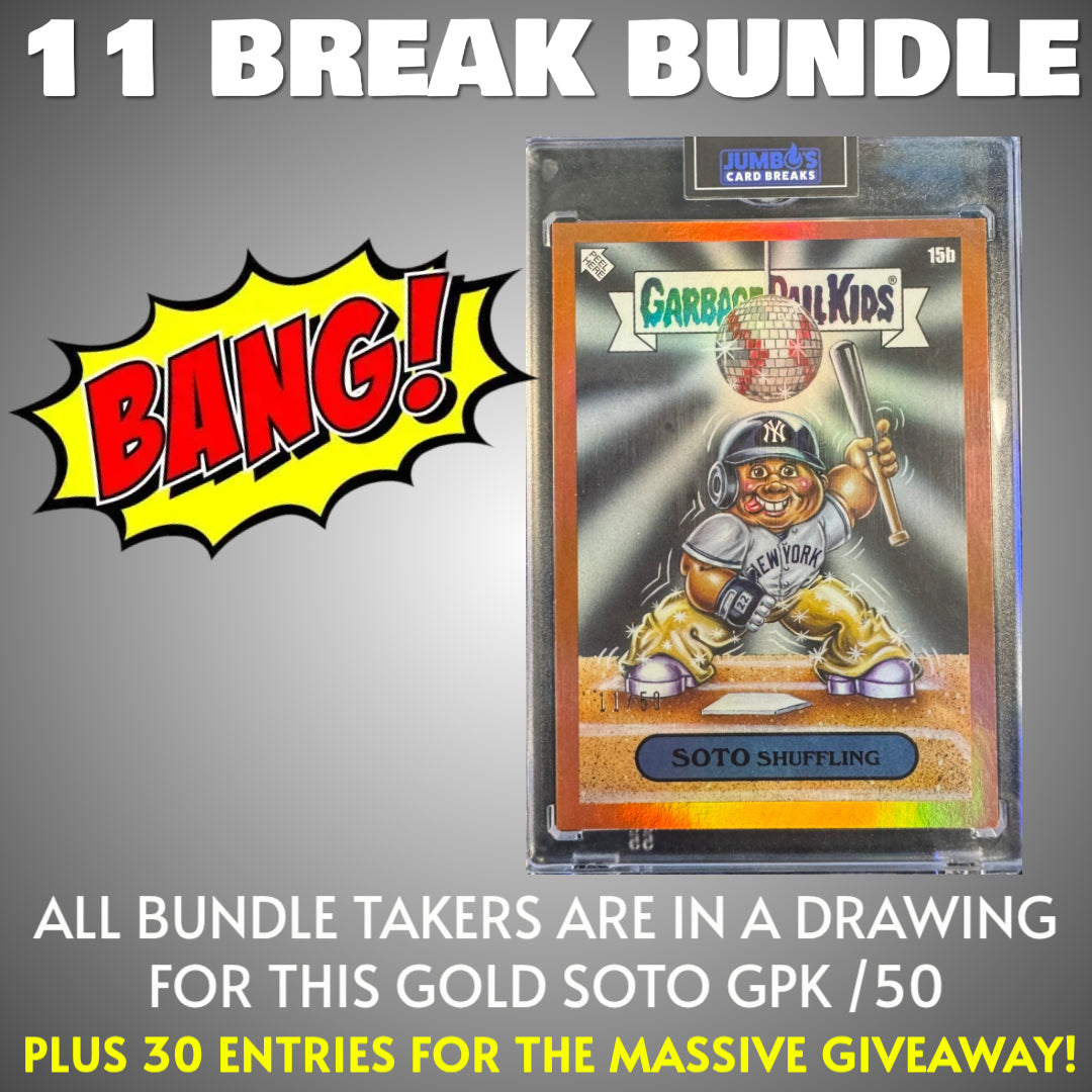 🔥11 Break Bundle Deal! (Juan Soto Gold GPK /50 Randomized!) *** Plus 30 Entries for the Giveaway!