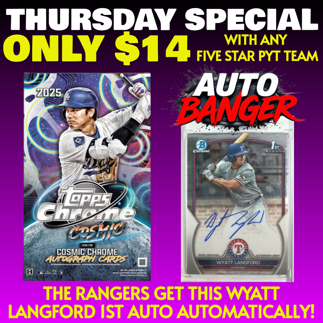 ⭐Thursday Auto Banger Special! BREAK #10360 - 2025 Topps Cosmic Chrome Hobby (Random Team) *** Only $14 with any Five Star PYT team!