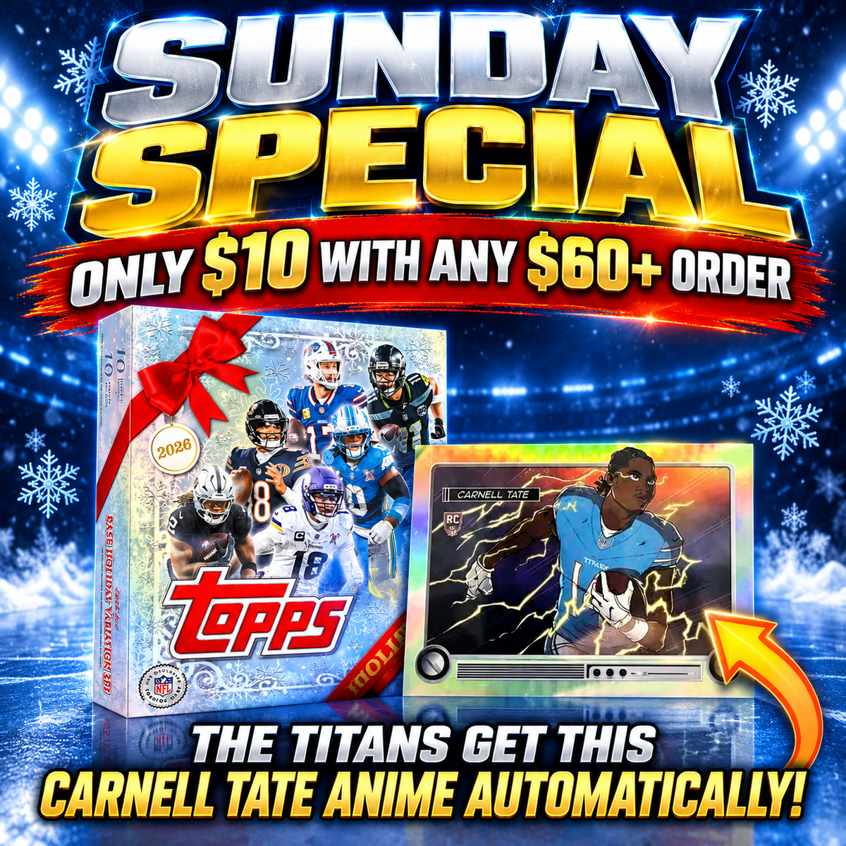 ⭐️ Sunday Auto Banger Special! BREAK #12185 - 2026 Holiday Mega Box x 5 (Random Team) *** Only $10 with any $60+ Order!
