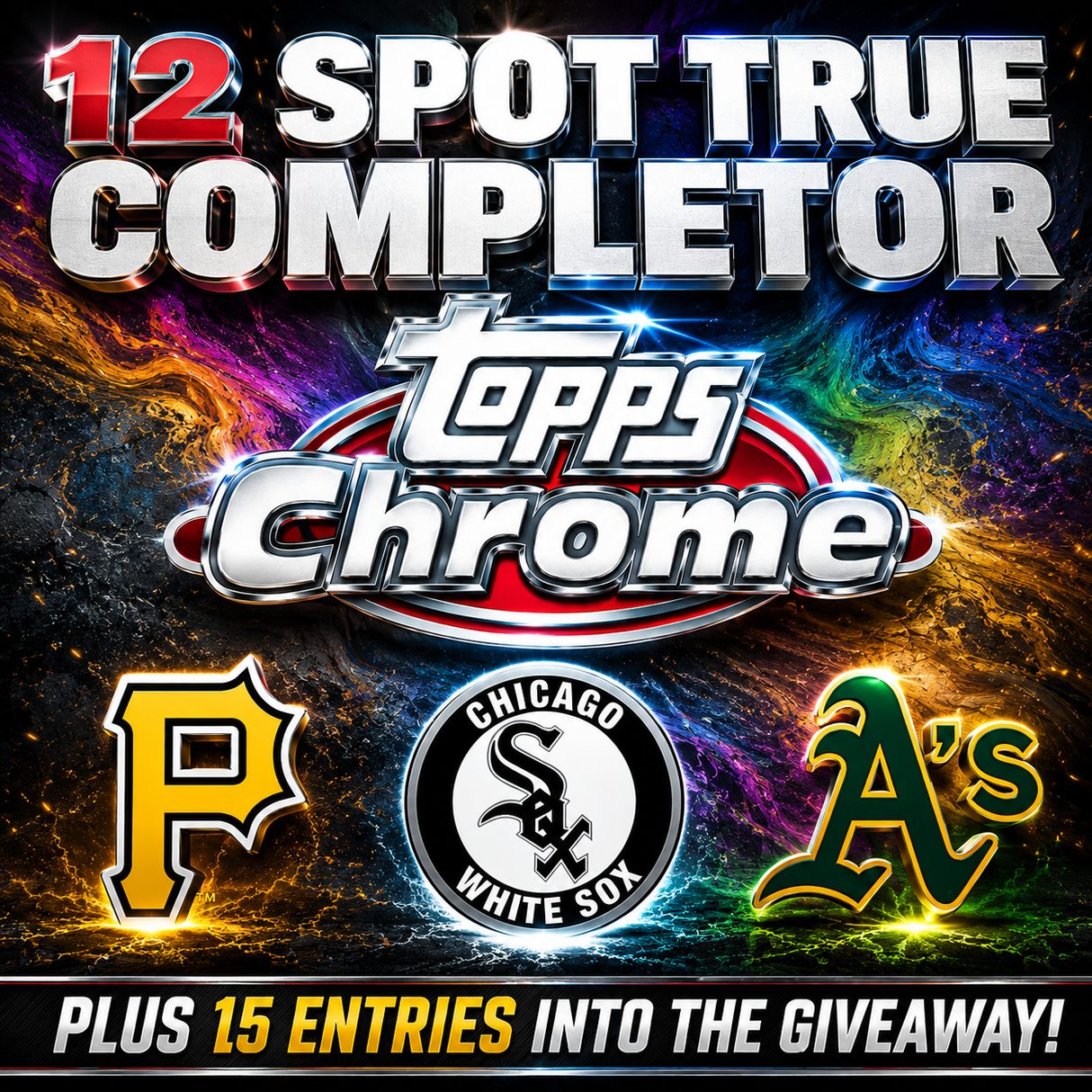 ➡️12 Spot TRUE Completor for Topps Chrome Delight #11939 *** BREAKS WHEN FULL! Plus 15 Entries for the Giveaway!