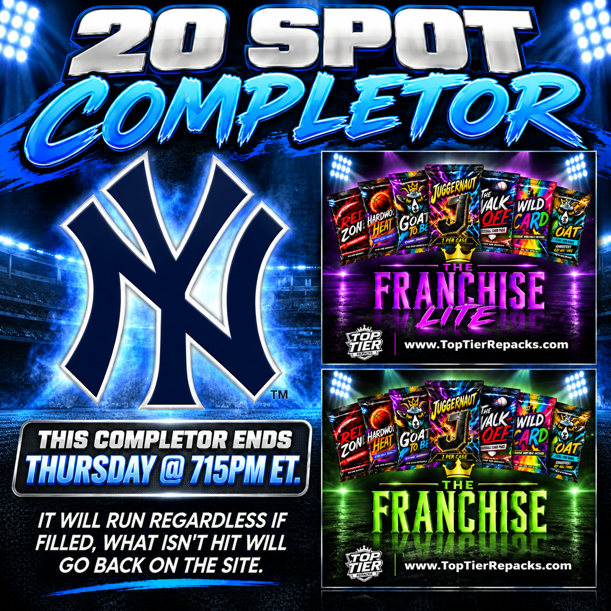 ➡️20 Spot Completor (Yankees and Franchise Spots!) *** This ends at 715pm et
