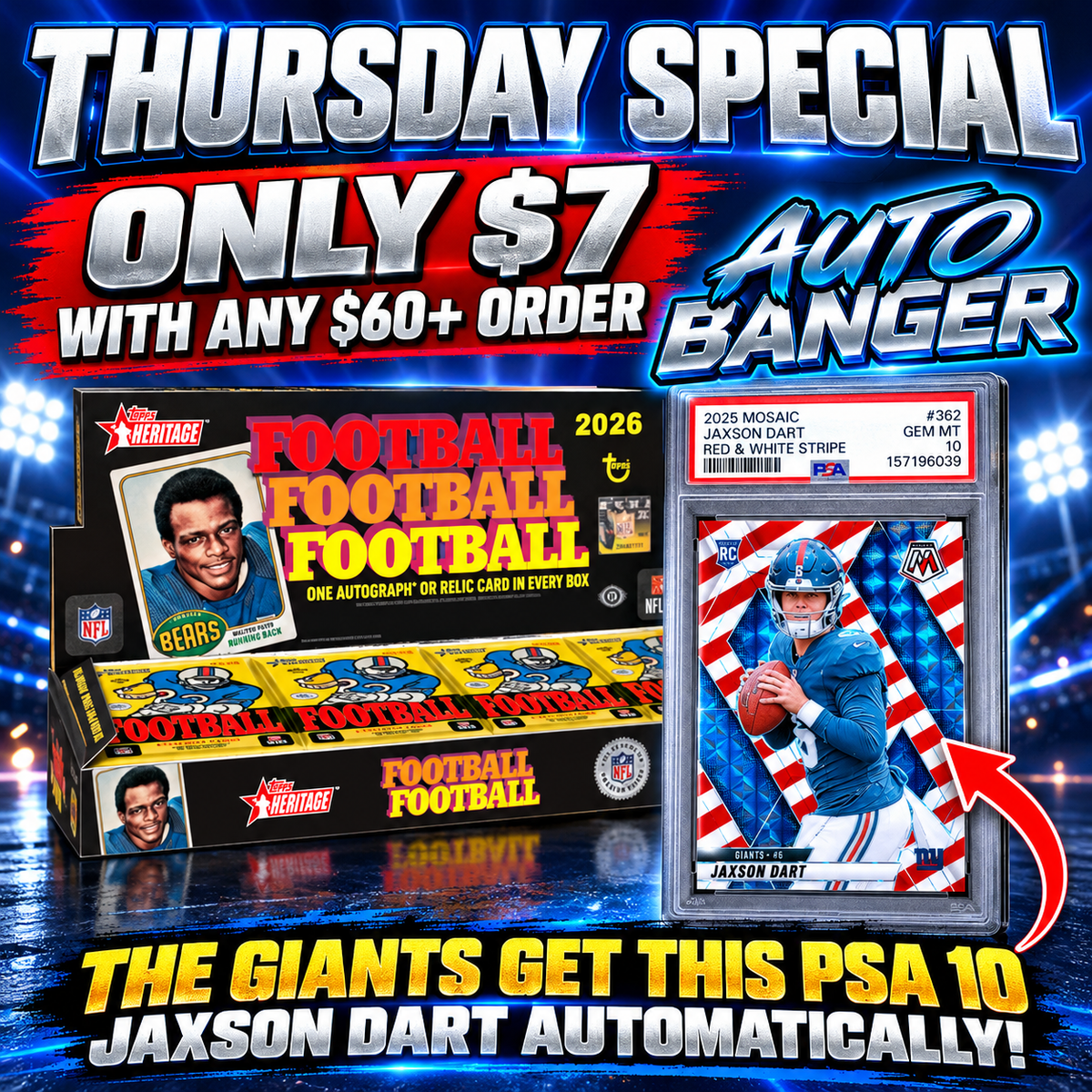 ⭐ Thursday Special! BREAK# 12183 - 2026 Heritage Hobby (Random Team) *** AUTO BANGER! Only $7 with any $60+ order!