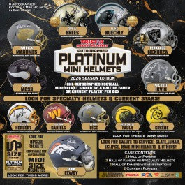 BREAK #12148 - 2026 TRISTAR Hidden Treasures Autographed Platinum Mini 2 Helmet Break (Random Team)