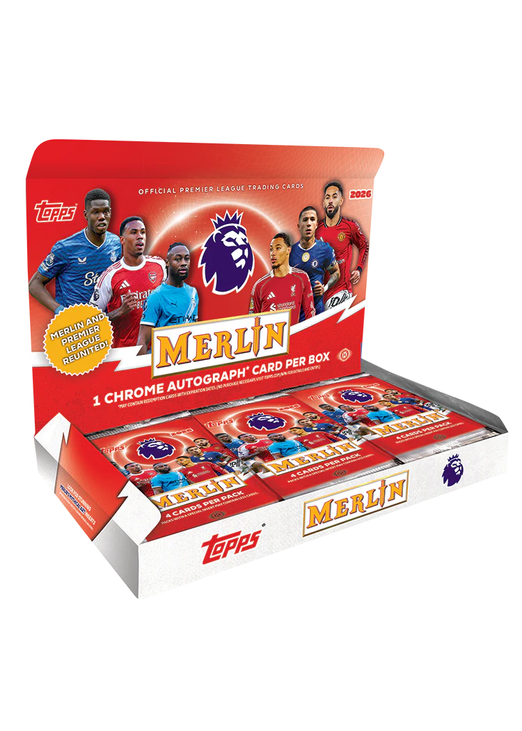 2025-26 Topps Merlin English Premier League Soccer Hobby Box - Releases 6/11