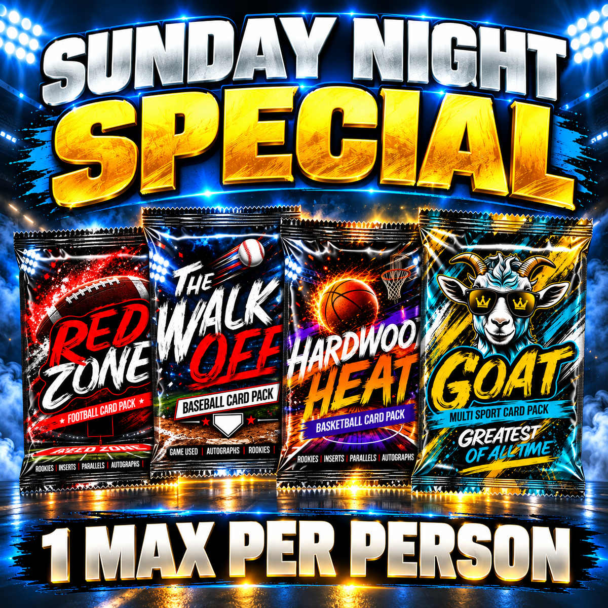⭐SUNDAY NIGHT SPECIAL! BREAK #12107 - 4 Top Tier Packs (Random Team) *** 1 MAX PER PERSON - CHASE THE JUGGERNAUT FOR ONLY $24!