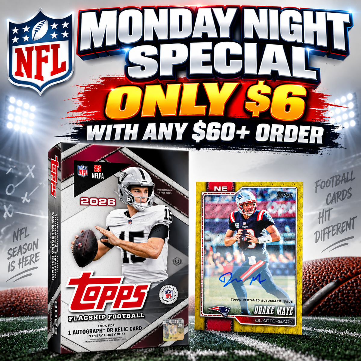 ⭐ MONDAY NIGHT SPECIAL! BREAK #12073 - 2026 Topps Flagship Hobby (Random Team) *** Only $6 with any $60+ order
