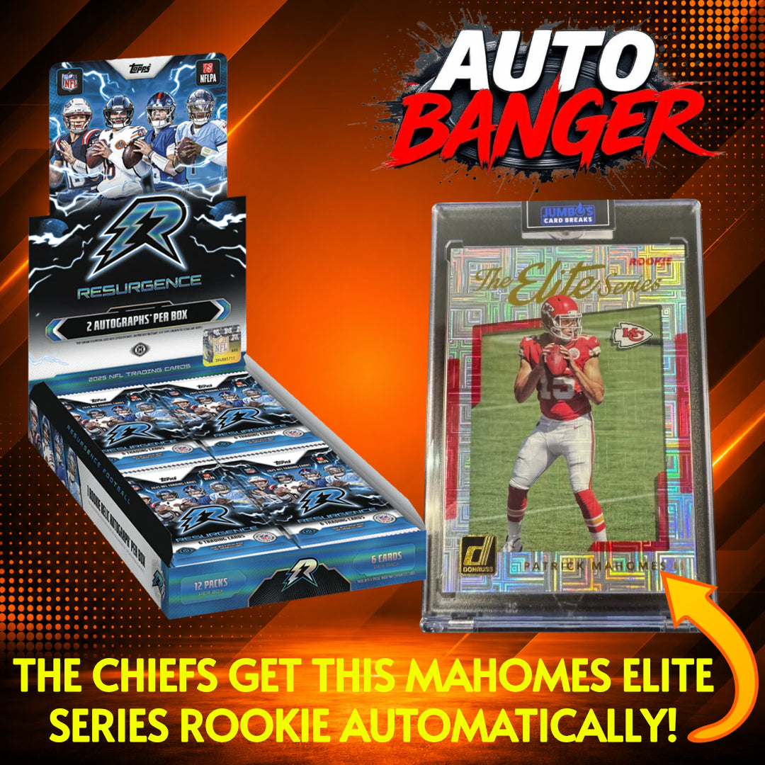 ⭐Auto Banger! BREAK #11883 - 2025 Resurgence Hobby (Random Team) *** Chiefs get this Elite Series Patrick Mahomes Rookie Automatically!💯