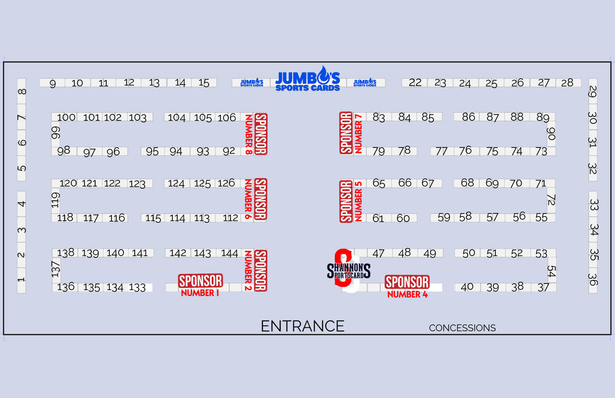 📅 Jumbo's 2026 Findlay Card Show (October 16th & 17th, 2026) *** Pick Your Own Tables! - 8 ft tables