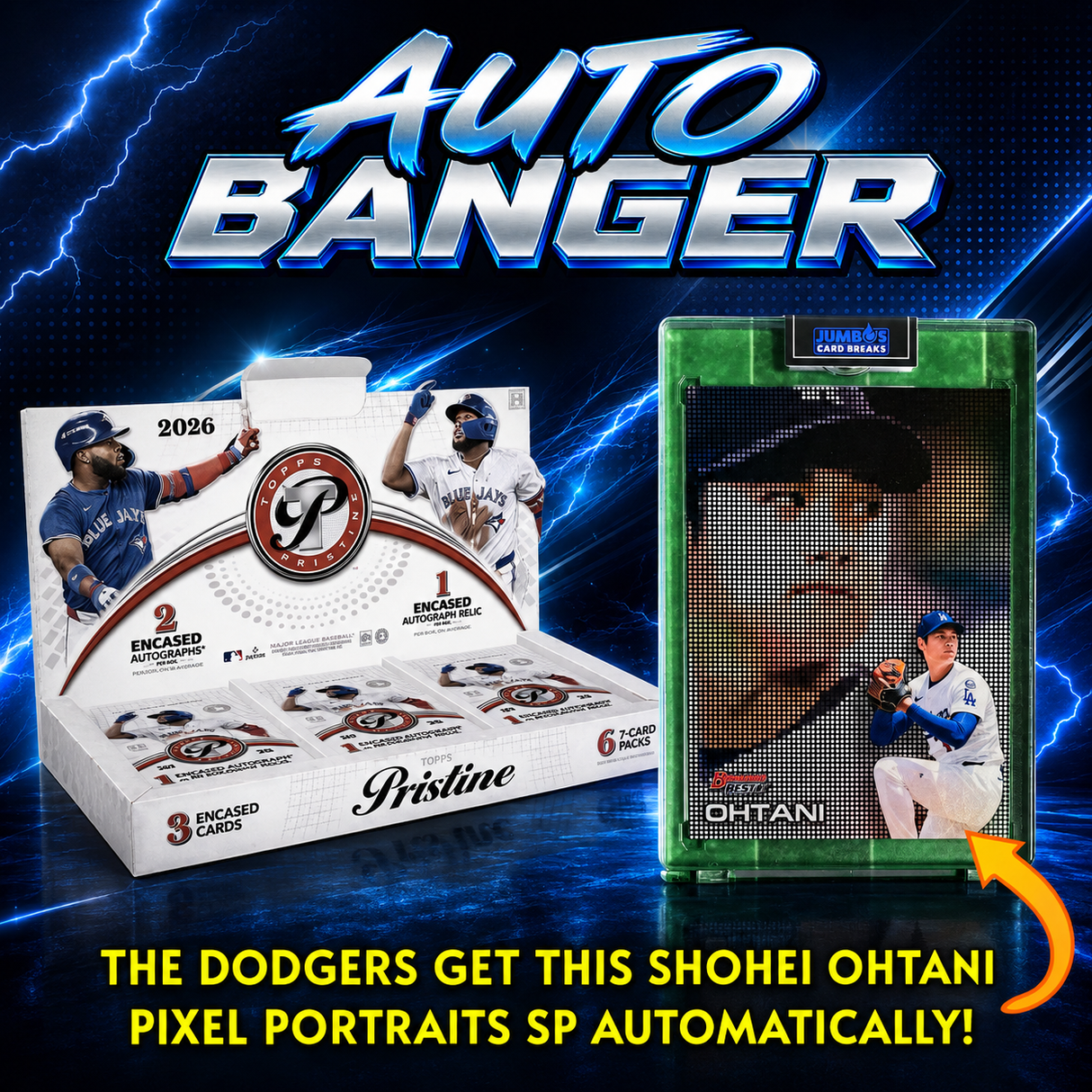 ⚾ Auto Banger! BREAK #11966 - 2026 Topps Pristine (Random Team) *** The Dodgers get this Shohei Ohtani Pixel Portraits SP Automatically!