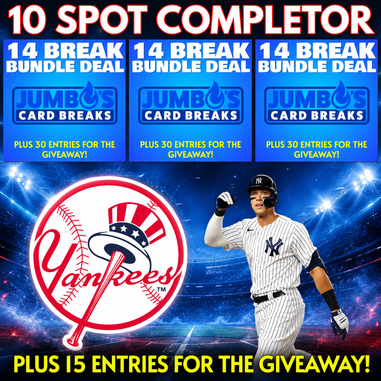 ➡️10 Spot Completor (3 Bundles & the Yankees in Finest Case #11625!) *** Plus 15 Entries for the Giveaway!