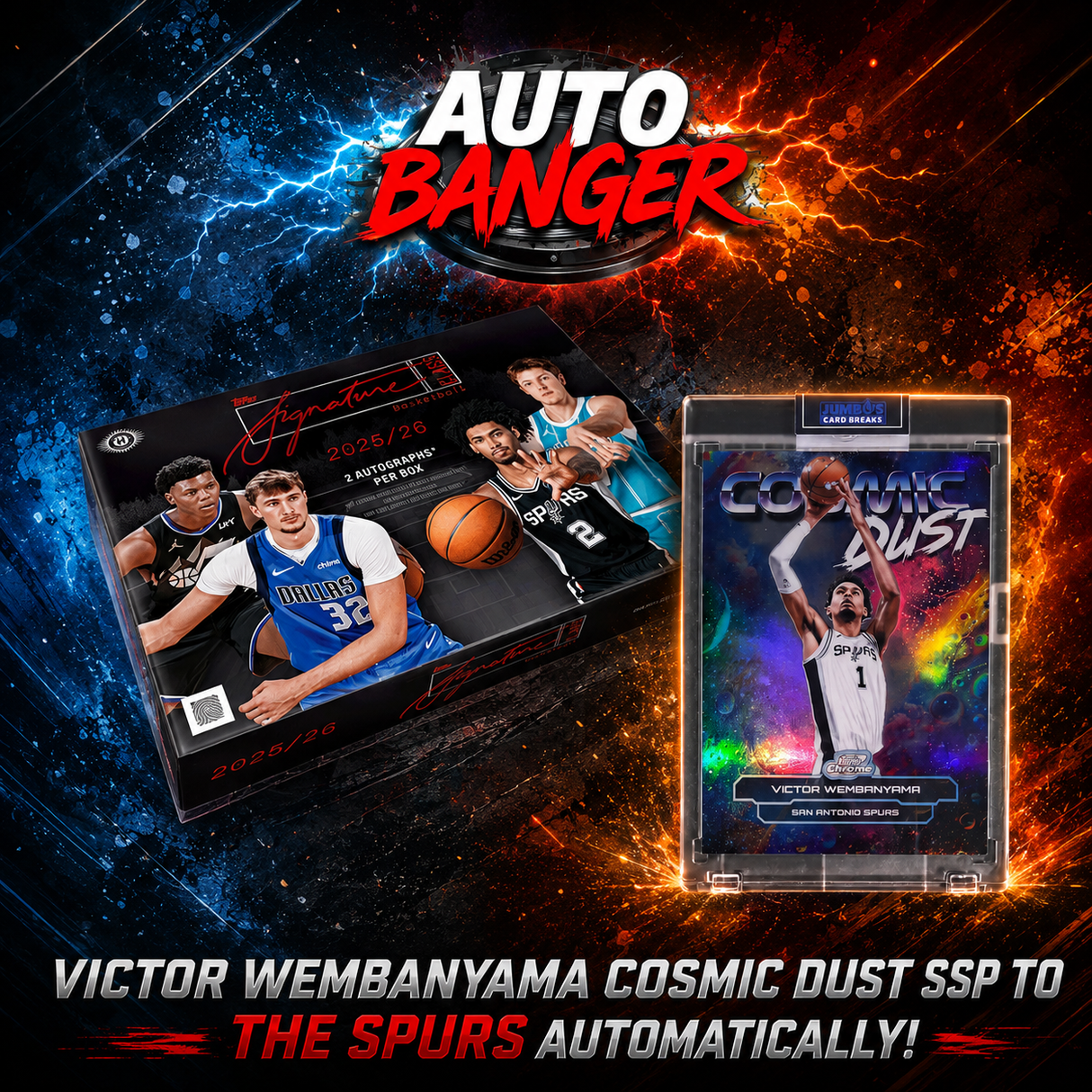 💥 AUTO BANGER! BREAK #11778 - 2025/26 Signature Class Hobby (Random Team) *** Spurs get this Victor Wembanyama Cosmic Dust SSP Automatically!