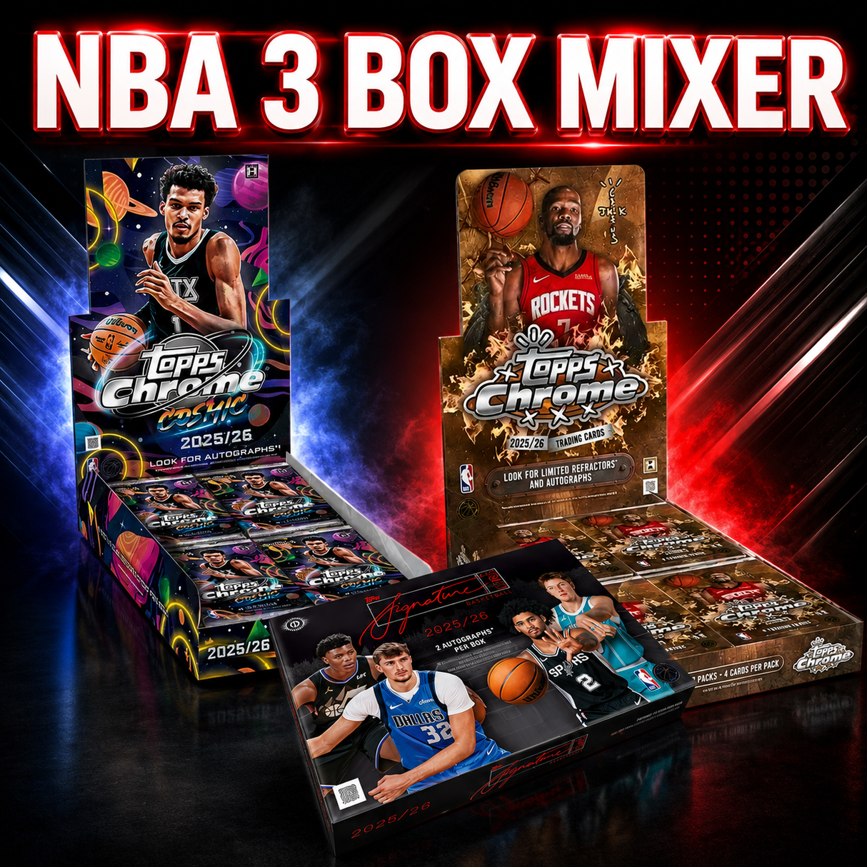 🏀 BREAK #11655 - 2025/26 3 Box Mixer (Pick Your Team) *** Cosmic, Cactus Jack & Signature Class!