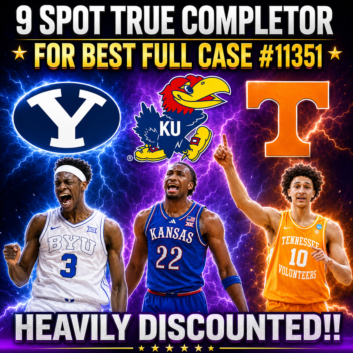 ➡️ HEAVILY DISCOUNTED 9 Spot TRUE Completor for Best Full Case #11351 (BYU, Kansas, Tennessee, Kentucky, Alabama!) *** Plus 15 Entries for the Giveaway!