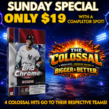 ⚾ SUNDAY SPECIAL! BREAK #11805 - 2026 Topps Chrome Hobby (Random Team) *** The 4 Hits in the Colossal go to their respective teams! Only $19 with any Completor Spot!