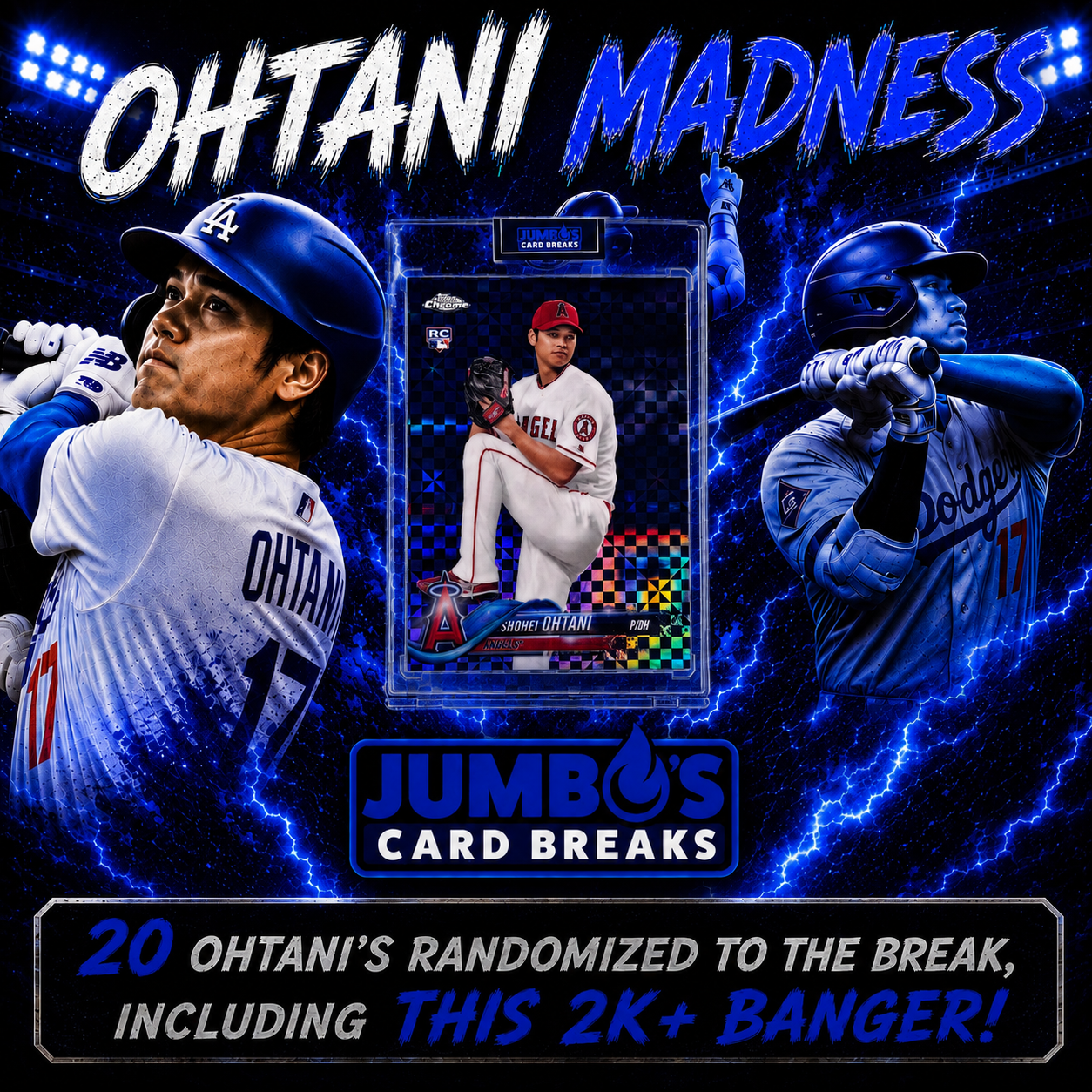 💥 OHTANI MADNESS! BREAK #11449 - 2025 Topps Chrome Platinum 2 Box (Random Team) *** 20 Ohtani's Randomized to the Break, including 18 Rookies, a slab and this $2K+ Chrome XFractor RC!
