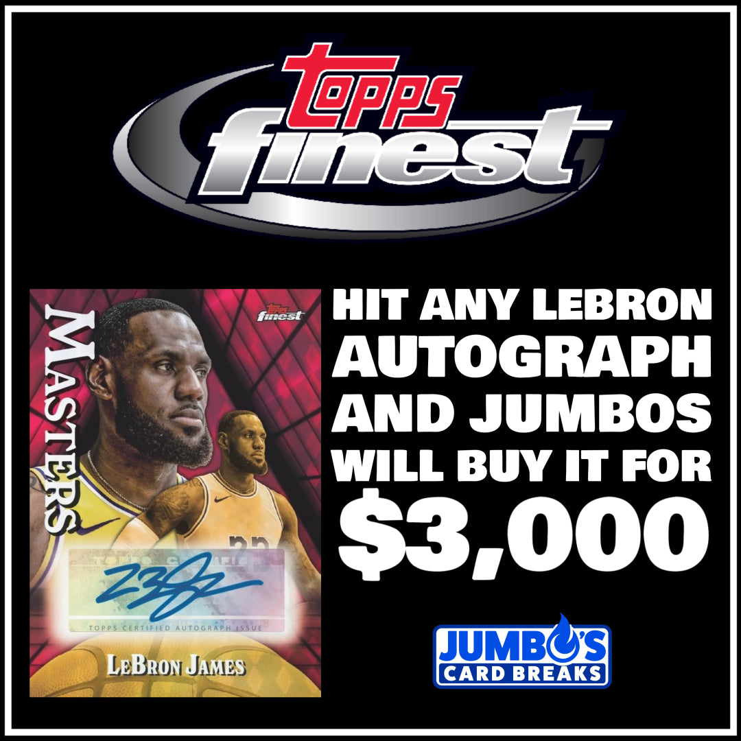 🏀NEW RELEASE! BREAK #9332 - 24/25 Topps Finest Breaker's Delight Full Case (Random Team) *** Hit any Lebron Auto and Jumbo's will buy it for $3,000 Break Credit!