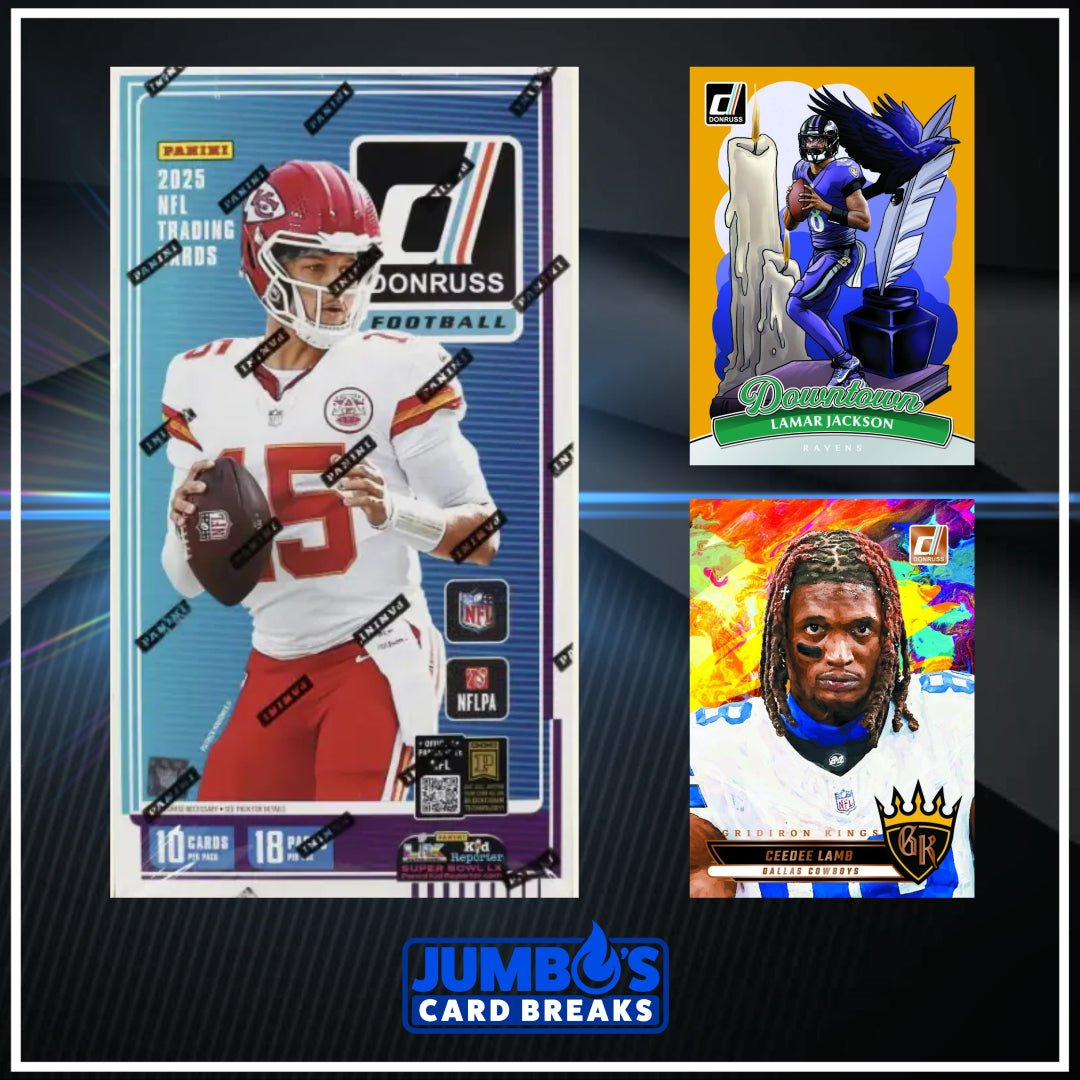 🏈 BREAK #9522 - 2025 Donruss Hobby 6 Box (Pick Your Team)