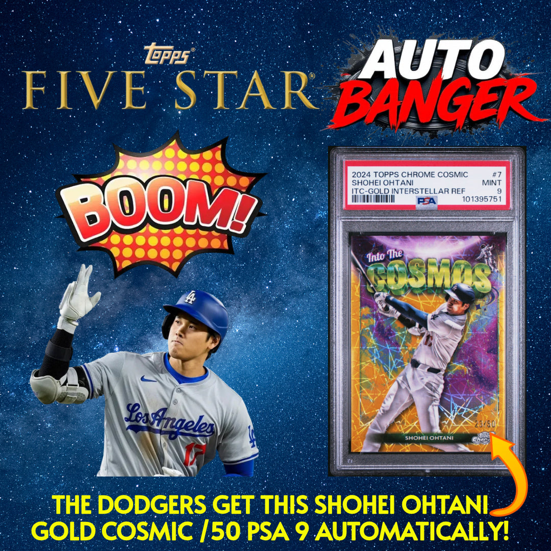 ⚾ AUTO BANGER! BREAK #10380 - 2025 Topps Five Star Hobby (Random Team) *** The Dodgers get this Shohei Ohtani Gold Interstellar /50 PSA 9 Automatically!