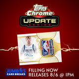 🏀 NEW RELEASE! BREAK #11860 - 2025/2026 Topps Chrome Update Delight 2 Box (Pick Your Team) *** Releases 8/6 @ 1pm