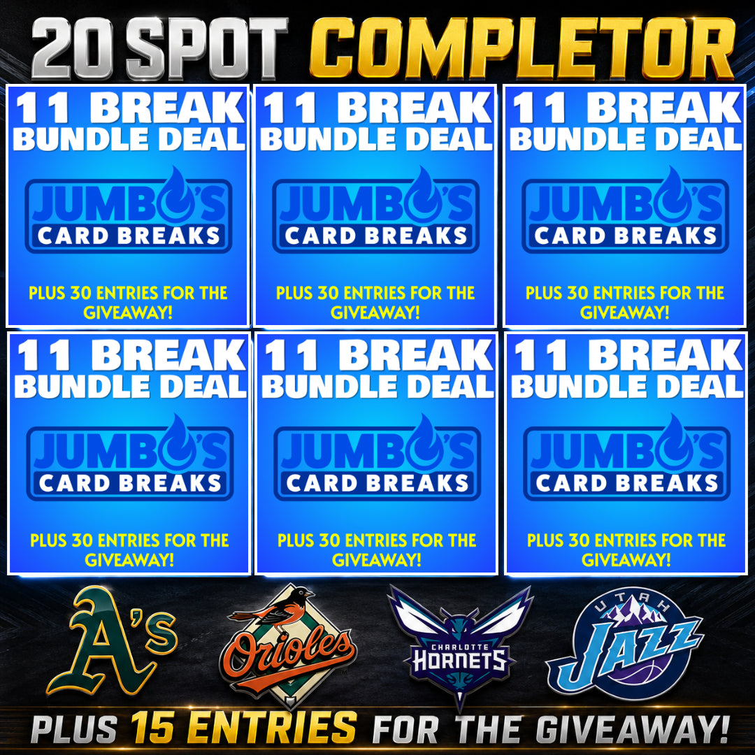 ➡️20 Spot Completor (SIX BUNDLE DEALS! Hornets, Jazz, A's, O's) *** Plus 15 Entries for the Giveaway!
