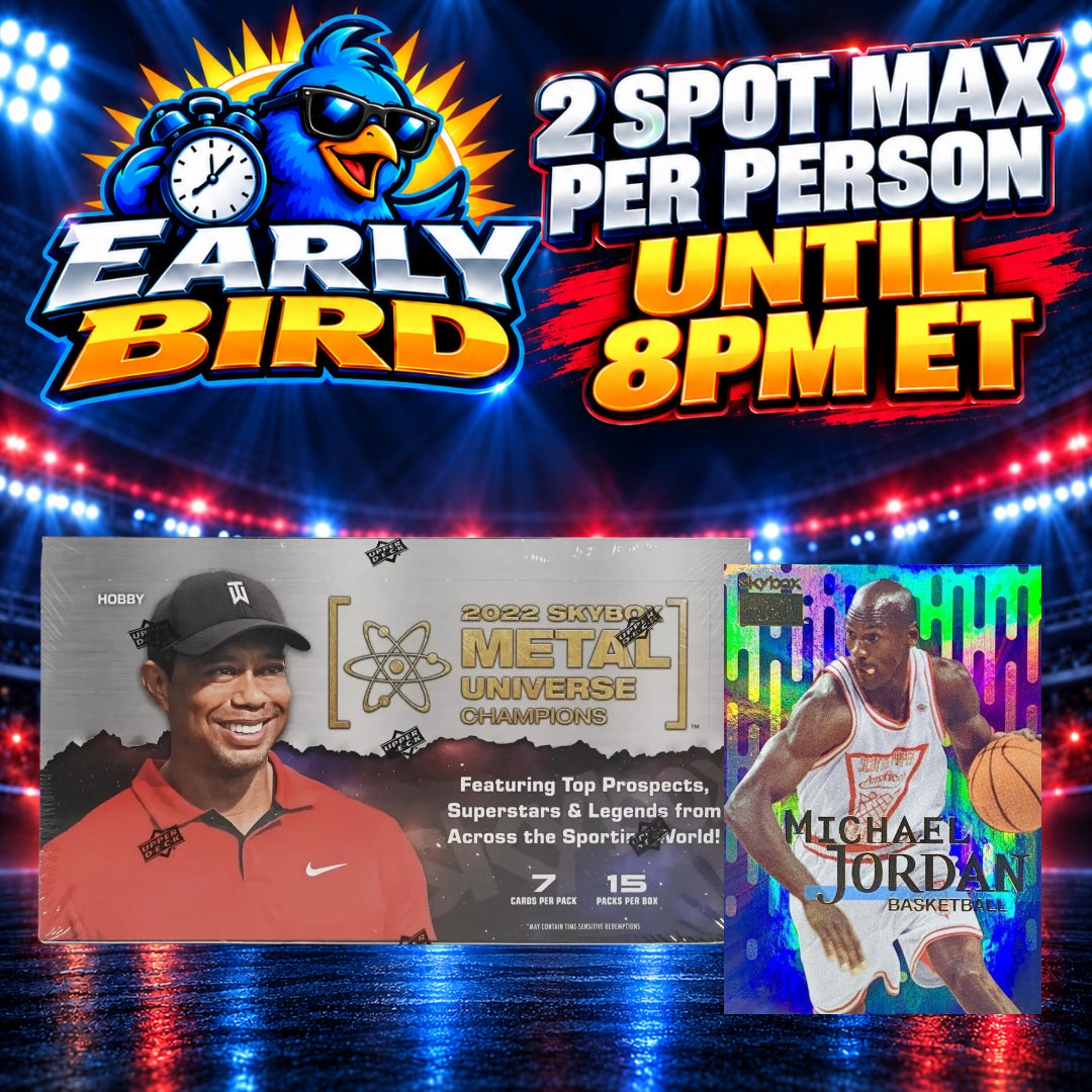 🐥EARLY BIRD! BREAK #12098 - 2022 Upper Deck Skybox Metal Universe Champions (Random Letter) *** 2 Max Per Person