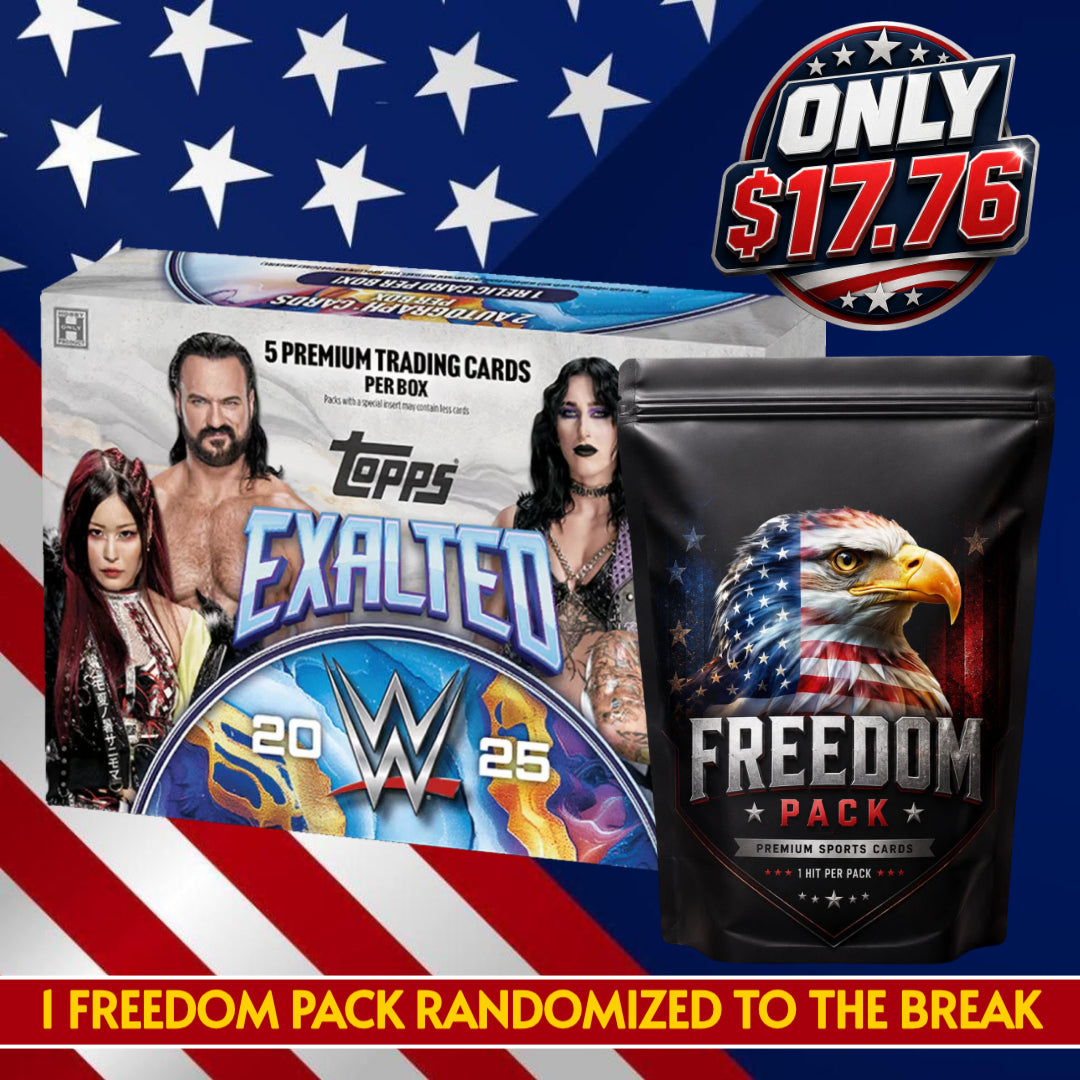 🦅 July 4th Special! BREAK #11612 - 2025 Exalted WWE & 1 Freedom Pack (Random Letter)