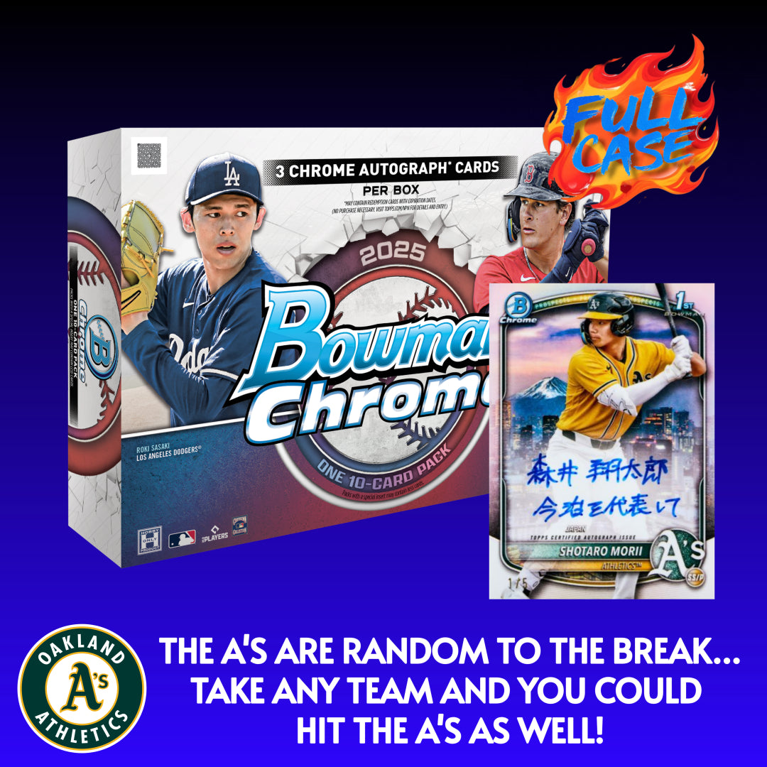 ⚾ NEW RELEASE! BREAK #9586 - 2025 Bowman Chrome Breaker's Delight Full Case (Pick Your Team) *** The A's are randomized to the break!