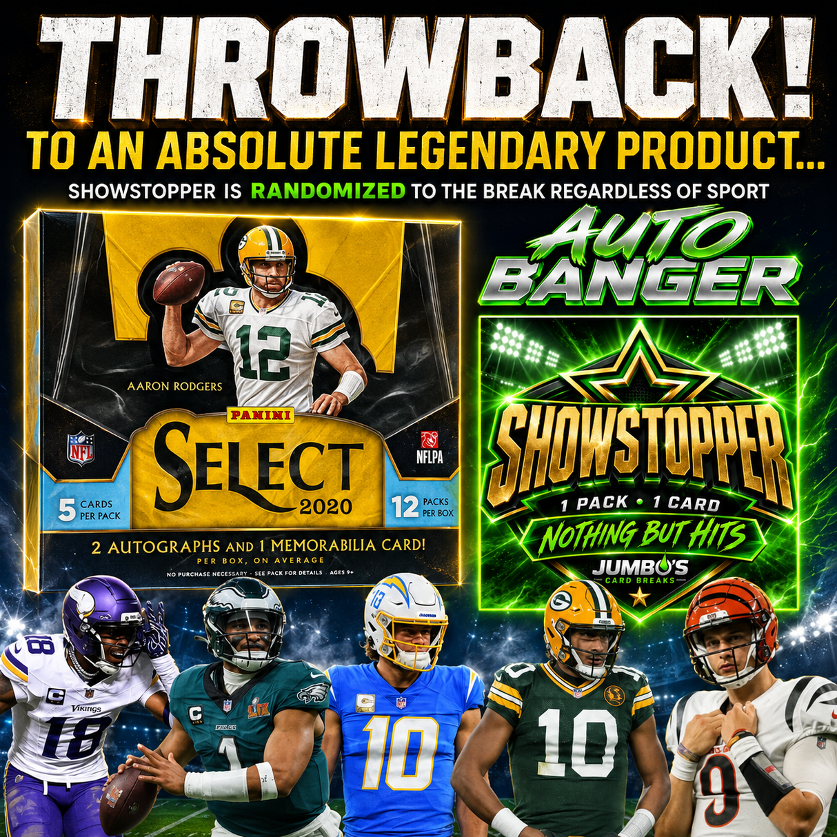 🕛THROWBACK! BREAK #12019 - 2020 Select Hobby (Random Team) *** Plus a ShowStopper Auto Banger random to the break!