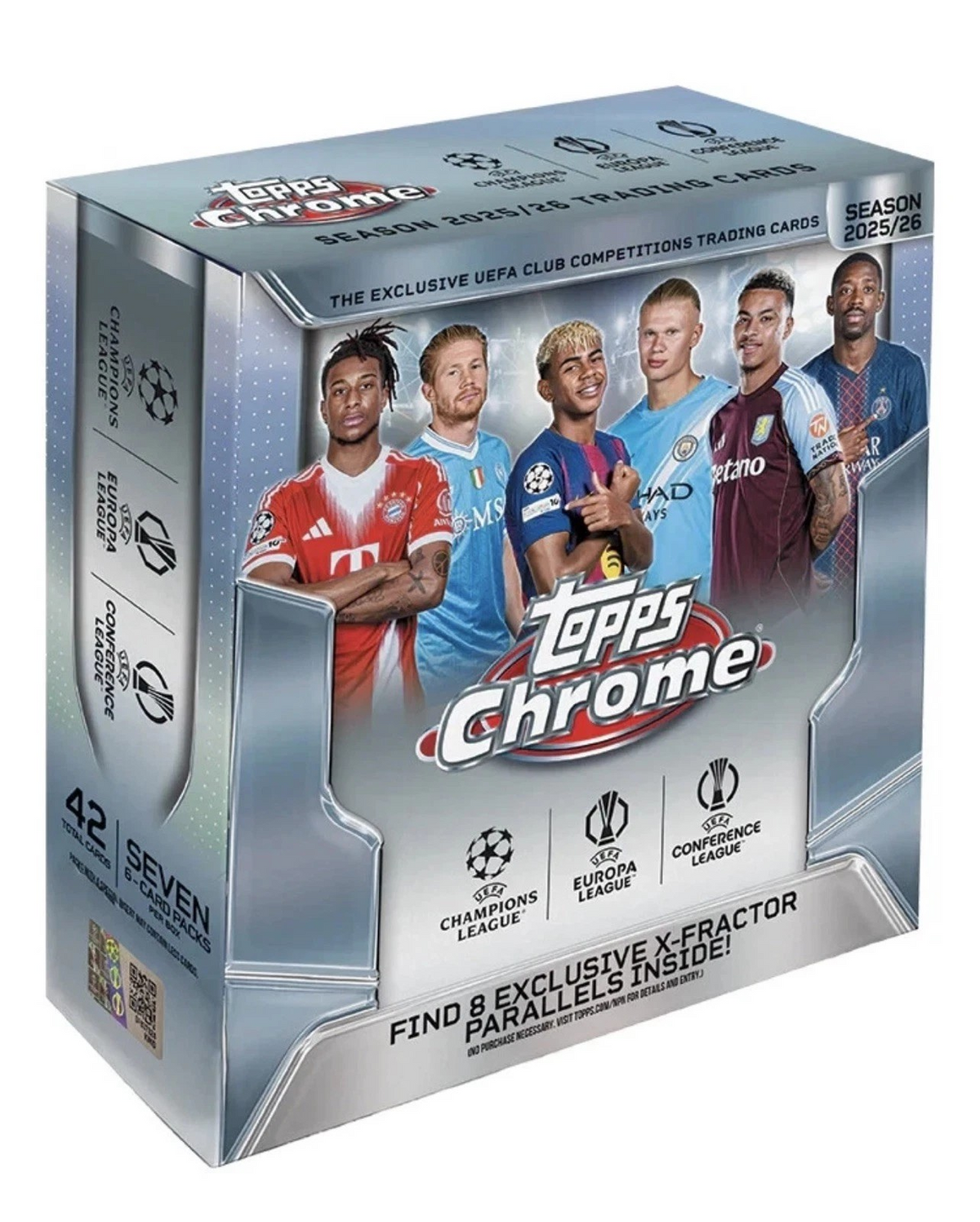 2025-26 Topps Chrome UEFA Club Competitions Soccer Mega Box